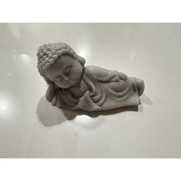 Mini Sleeping Buddha Statue Resin Zen Figurine – 3.5 inch Meditation Decor new - Picture 2 of 4